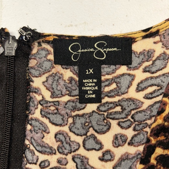 Jessica Simpson Leopard Print Midi Dress – Size 1X Dress - Picture 12 of 16